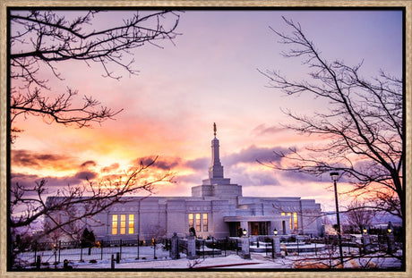 Reno Temple - Sunrise through the Trees