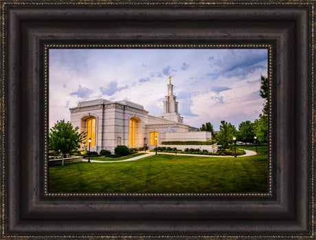 Columbia River Temple - Sunset Behind the Temple