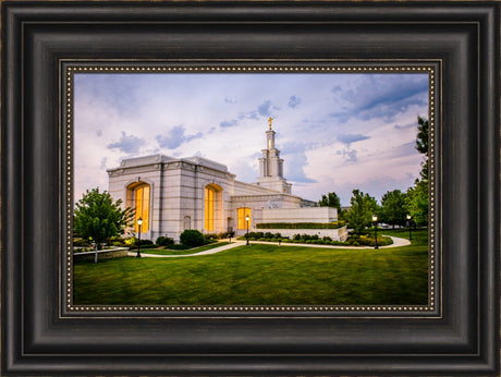 Columbia River Temple - Sunset Behind the Temple