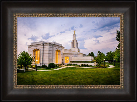 Columbia River Temple - Sunset Behind the Temple