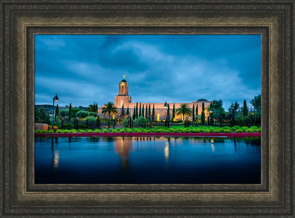Newport Beach Temple - After Morning Rain Storm