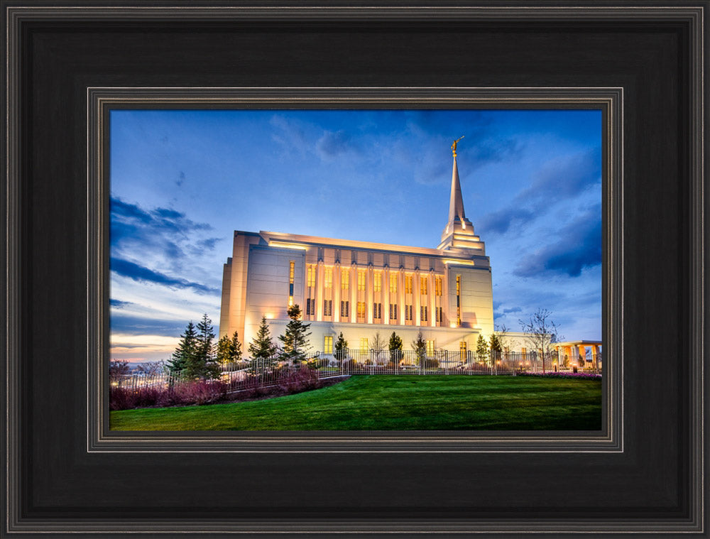 Rexburg Temple - Twilight from the Side