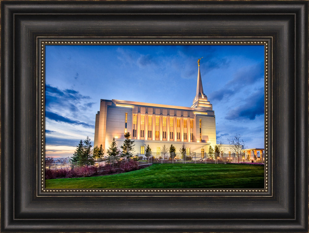 Rexburg Temple - Twilight from the Side