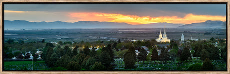 Brigham City Temple - Valley at Sunset