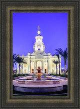 Tijuana Temple - Fountains in Blue