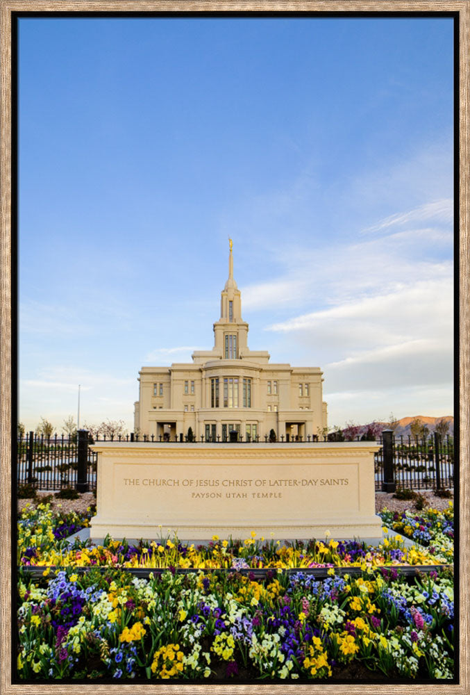 Payson Temple - Signs and Flowers
