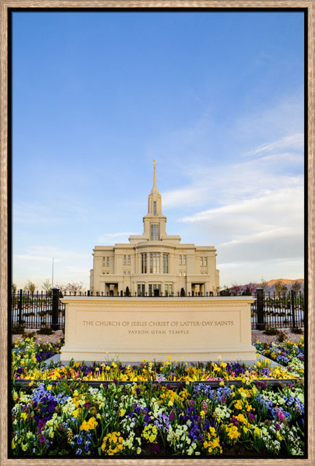 Payson Temple - Signs and Flowers