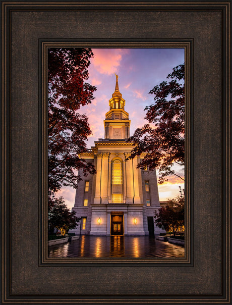 Philadephia Temple - Sunset Entrance