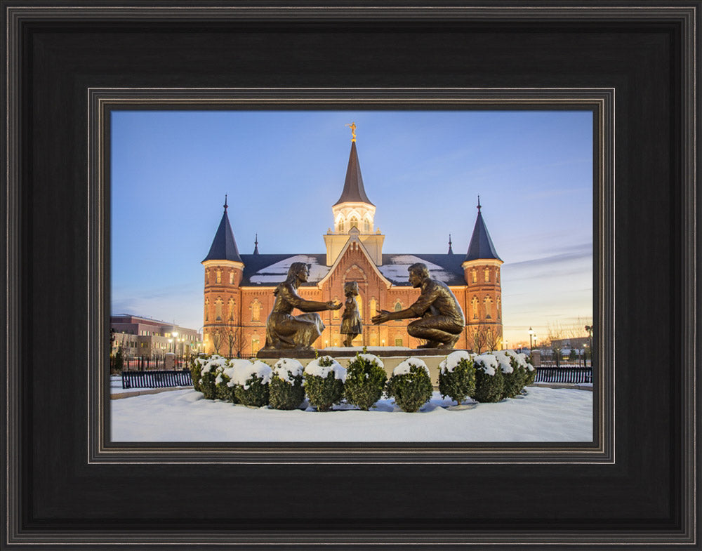 Provo City Center Temple - Statue in the Snow