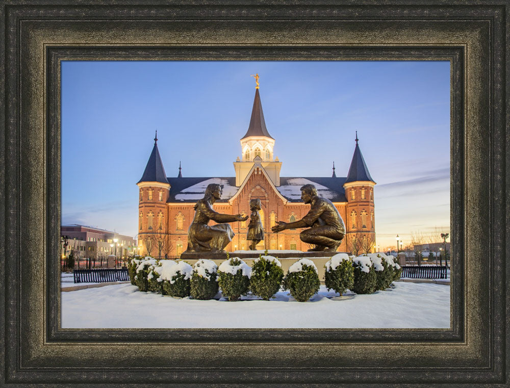 Provo City Center Temple - Statue in the Snow